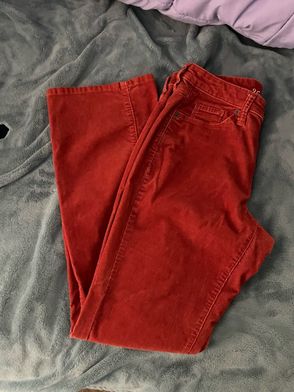 Universal Thread Brick Red Corduroy High Rise Skinny Boot Cut Pants EUC